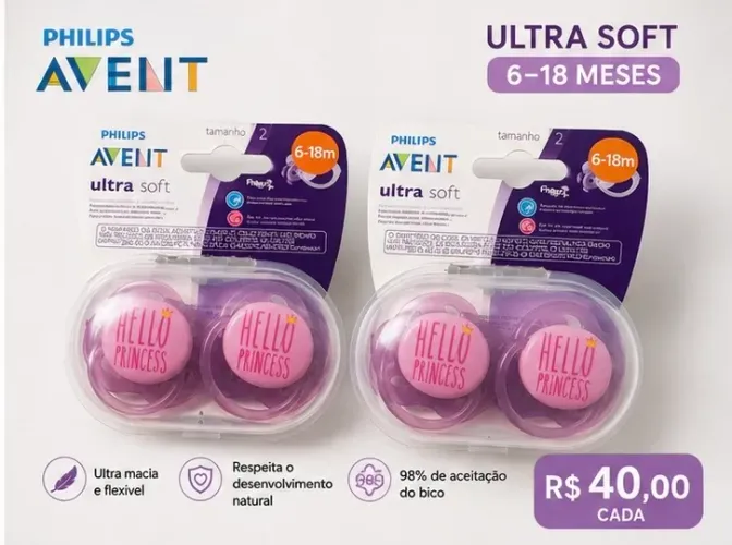 Chupetas Novas Philips Avent e Chico