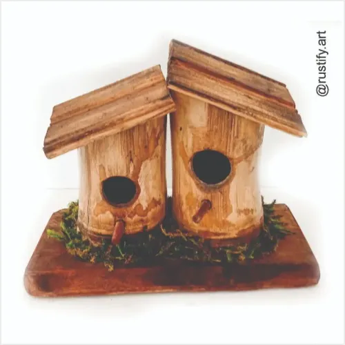 Casinha Ecológica para Pássaros - Natureza com Charme Rústico