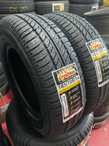 2 pneus 185/70r14 remolde Crystone (instalação grátis!