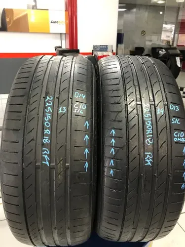 Kit 02 Pneus 225/50r18 Continental Sportcontact 5 Run Flat (usados) 13/14