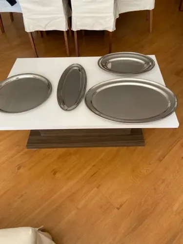 Baixela de inox com 4 peças 