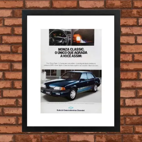 Monza S/R ou Classic - Quadro decorativo com propaganda original de revista de época
