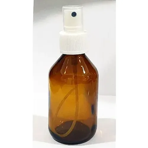 12 Frascos De Vidro Âmbar De 100 Ml Com Válvula Spray Branca