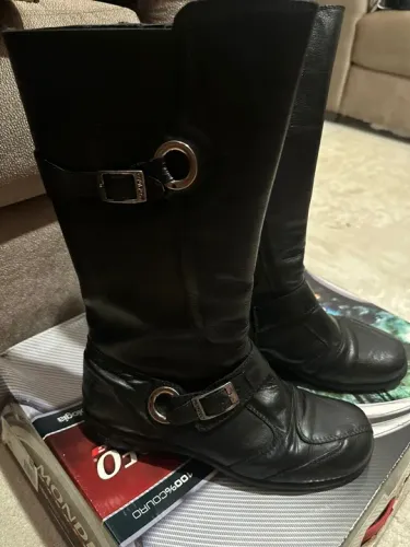 Bota Feminina Couro Confort Cano Alto Mondeo