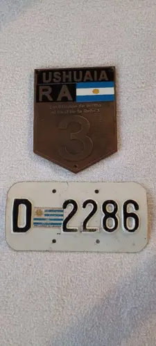 Plaquinhas decorativas de metal Ruta 3