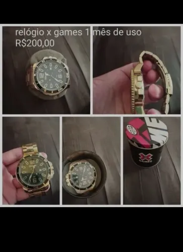 Relógio Masculino dourado - 1 mês de uso