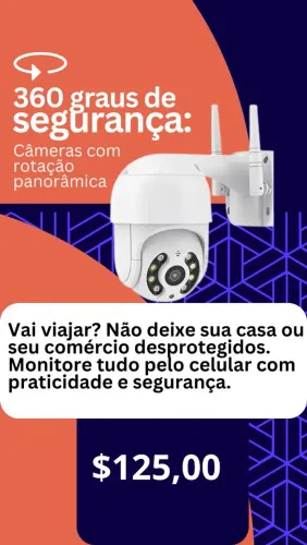 Camera de segurança inteligente externa.
