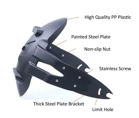 Paralama mudguard antispray suporte de placa "universal"