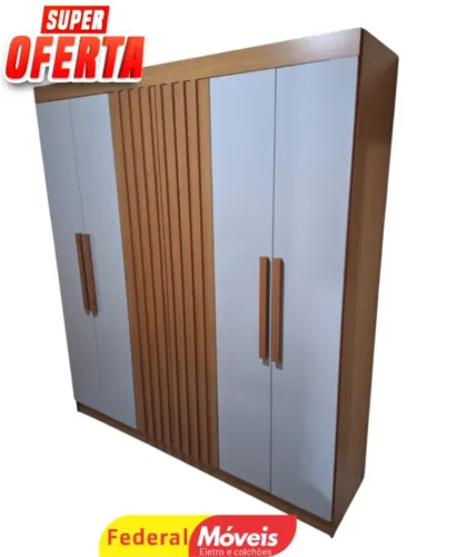 Guarda Roupa 100% MDF 6 Portas 2 Gavetas CAMPEAO EM VENDAS