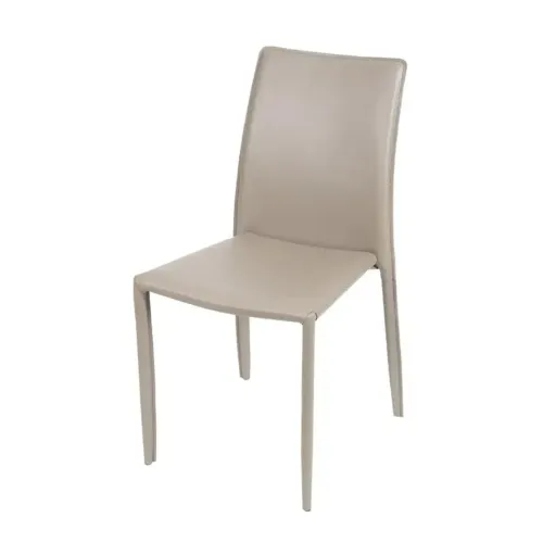 Kit 06 Cadeiras Corino Fendi Estrutura Metal