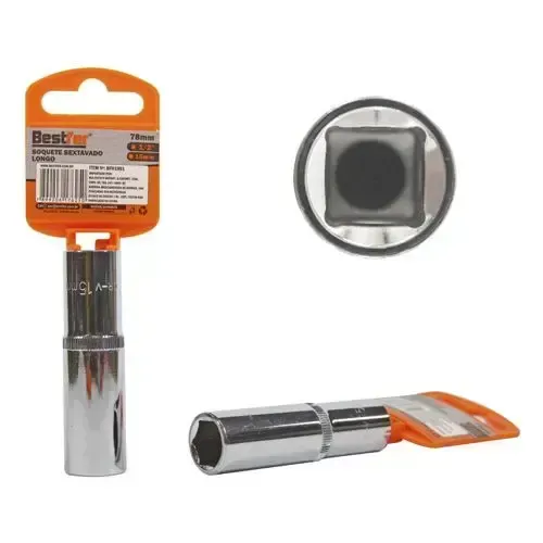 SOQUETE DE IMPACTO 1/2POL SEXTAVADO 15MMX78MM BESTFER