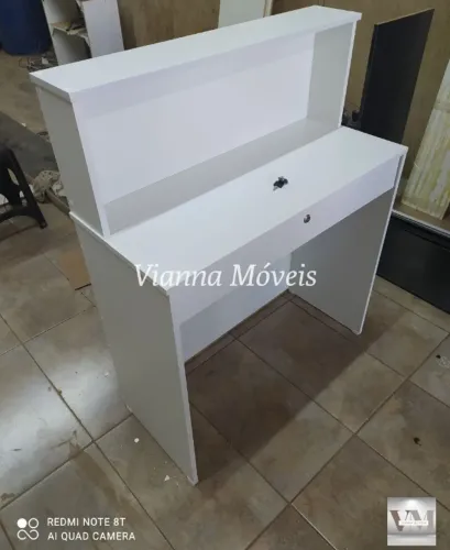 Balcão Caixa Recepção com Gaveta - MDF