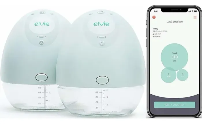 Kit de bomba de leite Elvie - dupla - usada