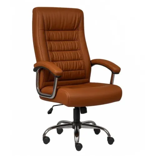 Poltrona Escritório Caramelo Executiva Revestimento Premium Alto Conforto 30059