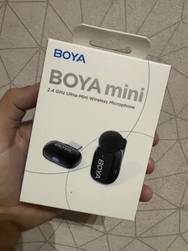 Microfone de Lapela BOYA BY-M17 Mini - USB Tipo C Novo
