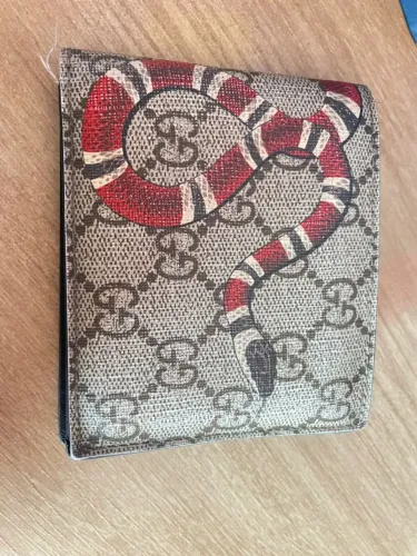 Carteira Gucci Monograma GG Kingsnake masculino original em ótimo estado