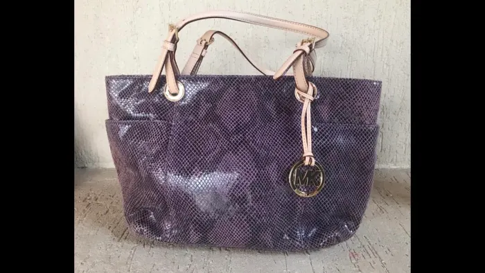 Bolsa Michael Kors Jet Set Top Zip Cor Purple Original- Nova