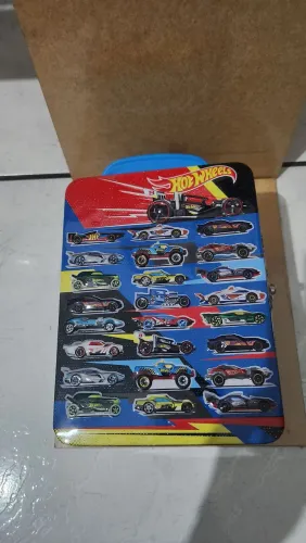 Maleta Hot Wheels de Metal - Porta Carrinhos Para 18 carros