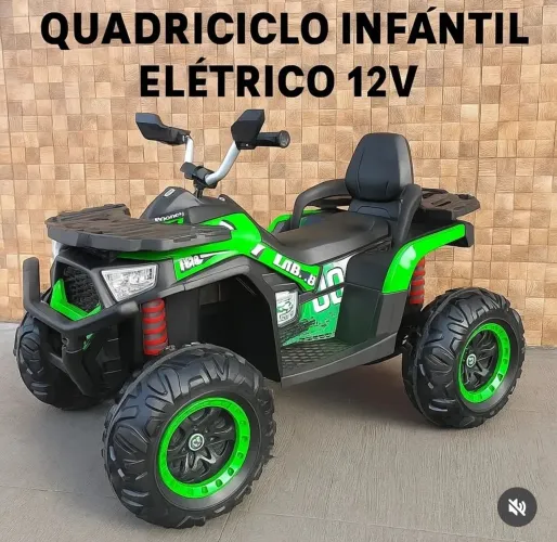 Quadriciclo Infantil Elétrico 12V pneu de borracha
