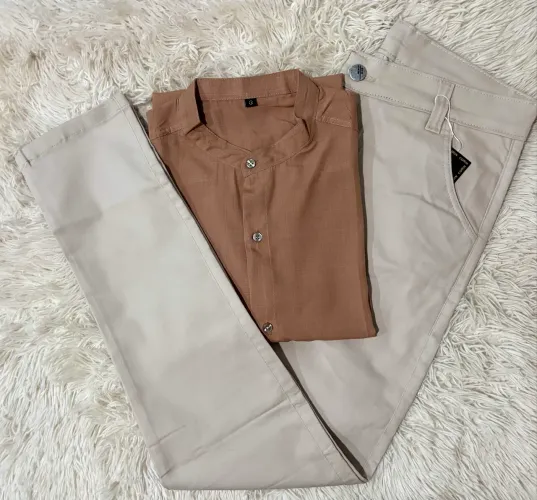 Kit Camisa Padre e Calça Sarja 