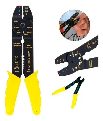 Alicate Para Cortar E Descascar Fio E Cabos De 0,75 A 6,0mm