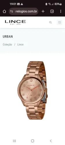 RELOGIO URBAN FEMININO ANALOGICO ROSE GOLD. Usado porém sem marcas de uso. 