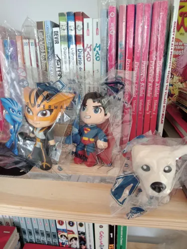 Superman, cachorro Krypto e Mulher Gavião - Bonecas Burger King Liga da Justiça (Novo)