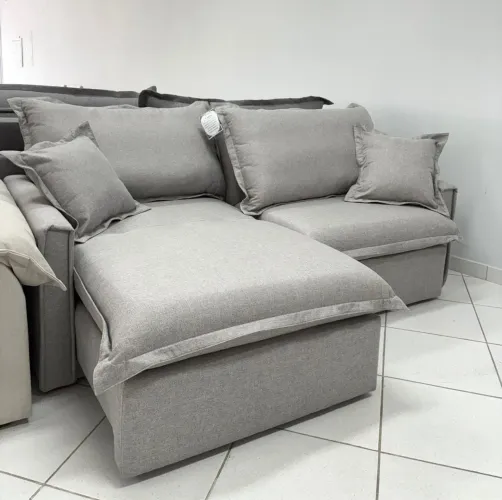 Sofá cama zero caixaria Braços slim linho real premium