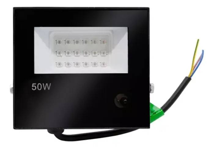 Kit com 05 Mini Refletores Led Holofote 50w Bivolt Rgb Colorido C/ Controle IP66