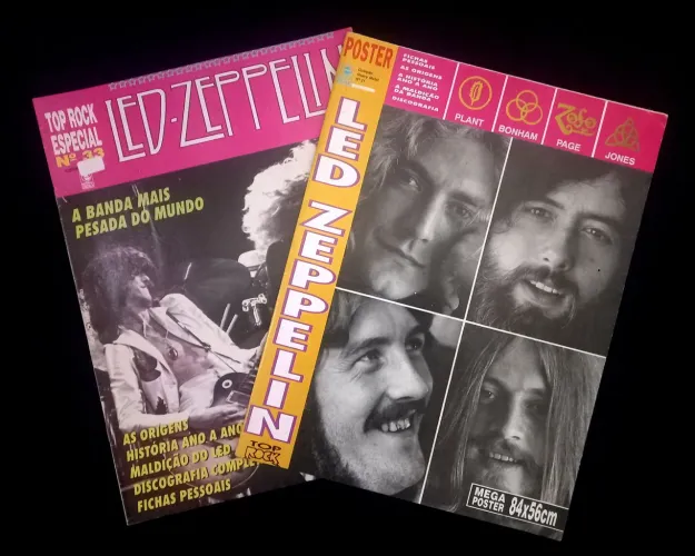 Lote Revistas Top Rock Led Zeppelin + Posters n.21 é 33