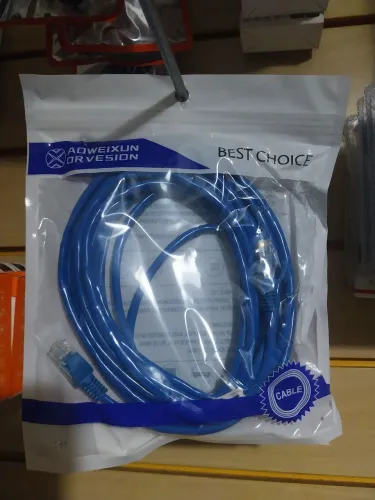 Cabo de Rede RJ45 Azul 5 Metros pra PC 