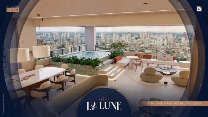 Cobertura no La Lune - Leal Moreira, 600m², 5 suítes e 6 vagas.