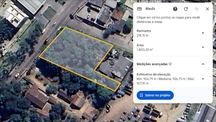 Lote/Terreno de esquina, com 1.800m² no Bairro Tatuquara