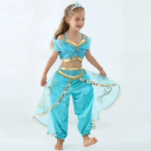 Fantasia Infantil Jasmine 8 - 9 anos Princesa Disney