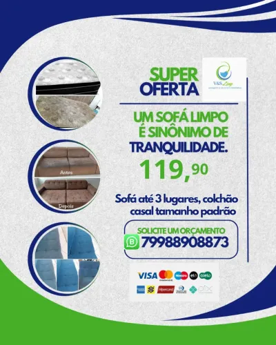 Lavagem a seco em estofados 