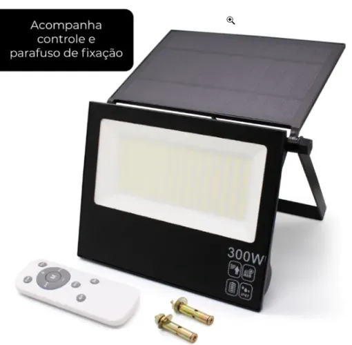 Refletor Solar Led Placa Prova D'água Dobrável Ajustável 300w