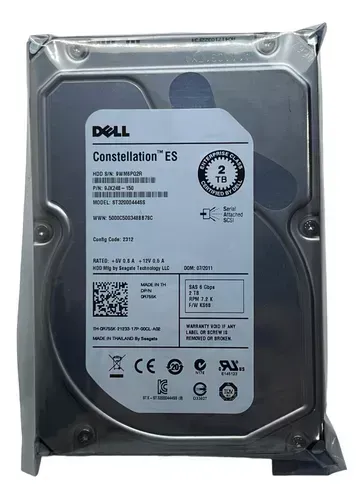 Disco rígido corporativo Dell 2Tb 7.2K 2.5" 6Gb/s Sata 0r755k