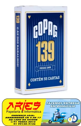 BARALHO 139 AZUL COPAG 55 CARTAS