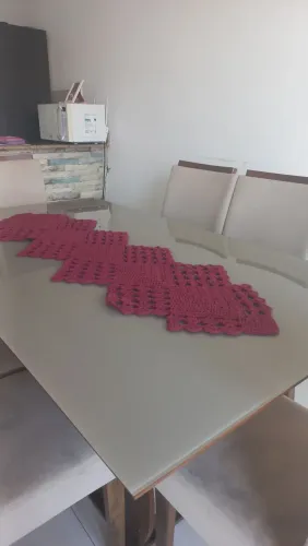 Mesa de vidro 6 cadeiras