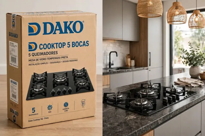Cooktop 5 Bocas Dako Supreme Novo lacrado