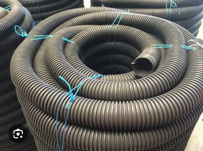 Tubo corrugado preto 6polegadas(150mm) rolos de 50metros 