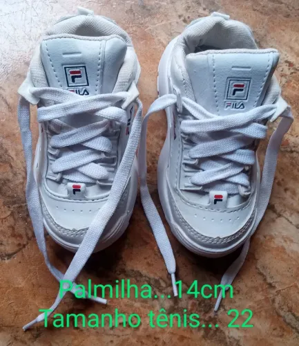 Tênis infantil unissex branco 22