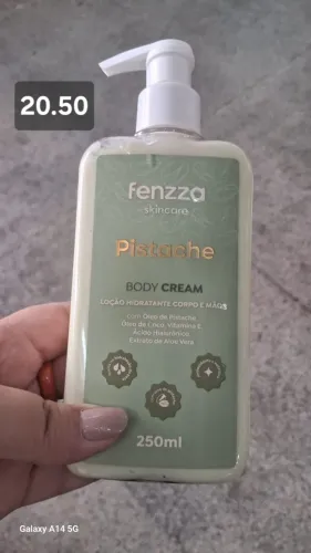 Hidratante de corpo e rosco Fenza de Pistache