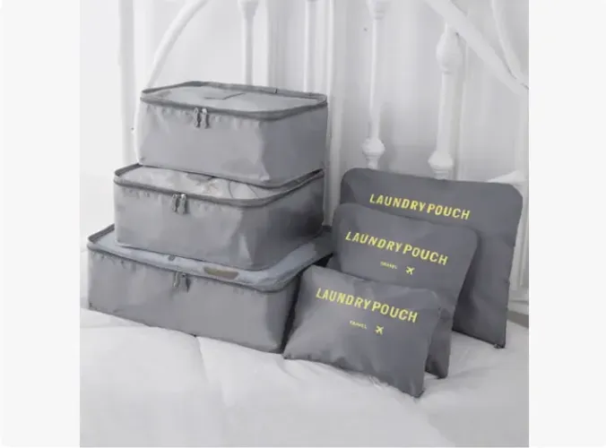 Conjunto De Sacos Necessaire 6 Peças Para Malas E Viagens