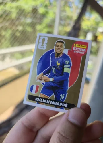 Figurinha Extra Sticker Copa Do Mundo 2026 Gold Ouro Mbappe