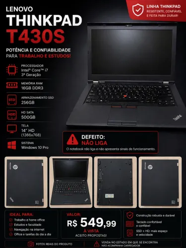 NOTEBOOK i7 LENOVO T430s