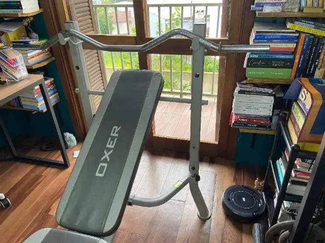 ESTAÇÃO DE MUSCULAÇÃO OXER + BARRA W + AB SWING