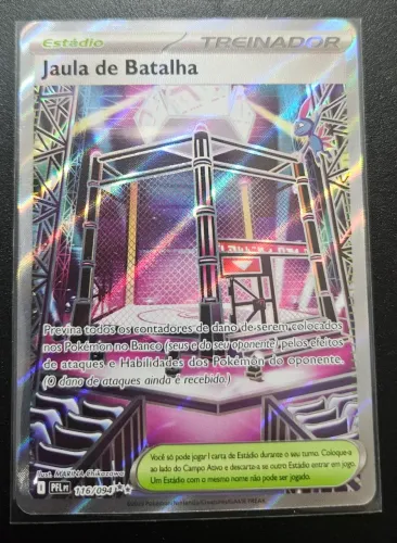 Jaula de Batalha (116/094) - Full Art Ultra Rara Pokemon TCG Original Fogo Fantasmagórico