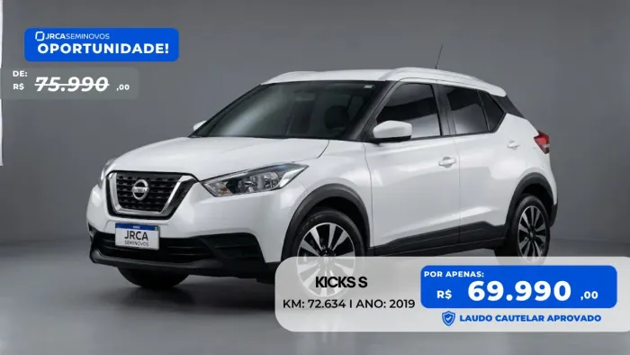 Nissan Kicks S 1.6 16V Flex 5P Aut. 2019