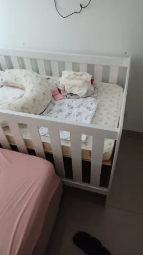 Berço Cama 3 em 1 para criança + colchão abracadabra